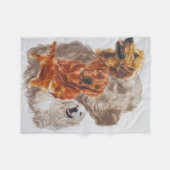Couverture Polaire Golden Retriever (Devant (Horizontal))