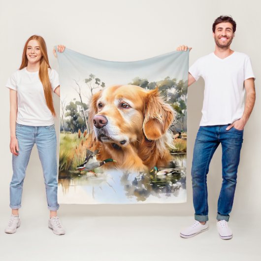 Couverture Polaire Golden Retriever (En situation)