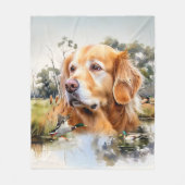 Couverture Polaire Golden Retriever (Devant)