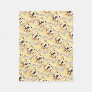 Couverture Polaire Golden Retriever chien animal animal animal aquare