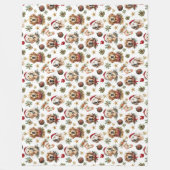 Couverture Polaire Golden Retriever chien animal Motif de Noël (Devant)