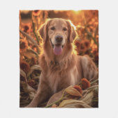 Couverture Polaire Golden Retriever d'automne (Devant)