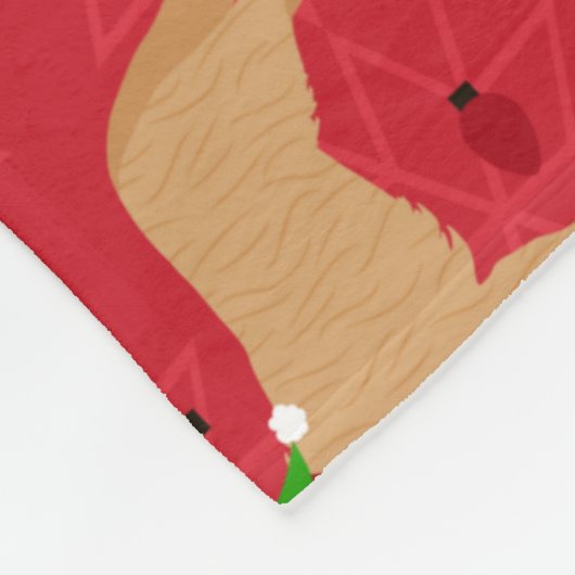 Couverture Polaire Golden Retriever de Noël (Coin)