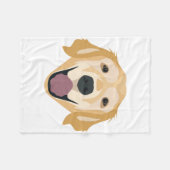 Couverture Polaire Golden retriever d'illustration (Devant (Horizontal))