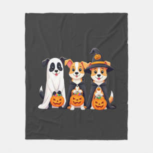 Couverture Polaire Golden Retriever Fantôme Halloween Trick Or Treat