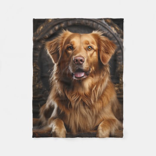 Couverture Polaire Golden Retriever pose (Devant)