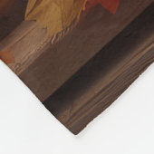 Couverture Polaire Golden Retriever Puppy Automne Citrouille de plais (Coin)