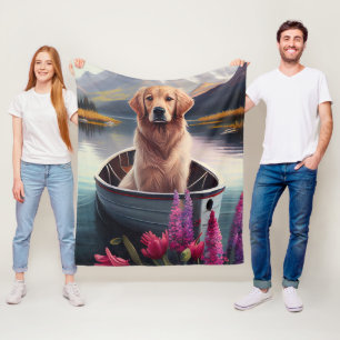 Couverture Polaire Golden Retriever sur une pagaie : une aventure Pit