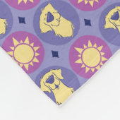 Couverture Polaire Golden Retriever Whimsical Sun Polka Dot Purple (Coin)