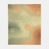 Couverture Polaire Golden Strata | Pêche Brûlée Orange Vert Agate (Devant)