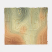 Couverture Polaire Golden Strata | Pêche Brûlée Orange Vert Agate (Devant (Horizontal))
