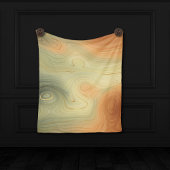 Couverture Polaire Golden Strata | Pêche Brûlée Orange Vert Agate