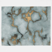 Couverture Polaire Golden Vein Marble Ocean Mist Fleece Blanket (Devant (Horizontal))