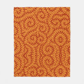 Couverture Polaire Golden Yellow Leafy Vine Pattern  (Devant)