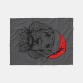 Couverture Polaire Goldendoodle Christmas Santa Hat Xmas Pajama Golde (Devant (Horizontal))