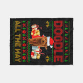 Couverture Polaire Goldendoodle Dog Ugly Christmas Sweaters Pet Dog L (Devant (Horizontal))