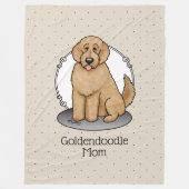 Couverture Polaire Goldendoodle Mom Doodle Mom (rouge doré) (Devant)