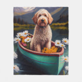 Couverture Polaire Goldendoodle on a Paddle : Une aventure Pittoresqu (Devant)