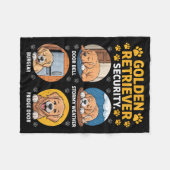 Couverture Polaire Goldens Tee Golden Retriever Security Funny (Devant (Horizontal))