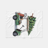 Couverture Polaire Golf Cart Christmas Tree Lights Golfing Golfer Fun (Devant (Horizontal))