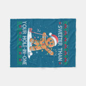 Couverture Polaire Golf Christmas Gingerbread Sweeter Than Your Hole- (Devant (Horizontal))