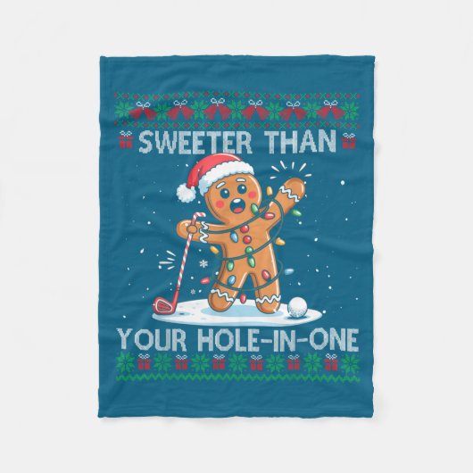 Couverture Polaire Golf Christmas Gingerbread Sweeter Than Your Hole- (Devant)