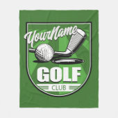 Couverture Polaire Golf Club NAME Pro Golfer Player Personnalisé (Devant)