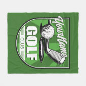 Couverture Polaire Golf Club NAME Pro Golfer Player Personnalisé (Devant (Horizontal))