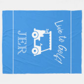 Couverture Polaire Golf Panier Live to Golf Monogramme Bleu clair (Devant (Horizontal))