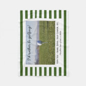 Couverture Polaire Golf sur mesure Photo de golf Vert et blanc (Devant)