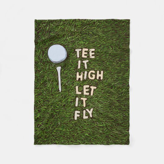 Couverture Polaire Golf tee it high laissez-le voler sur l'herbe vert (Devant)