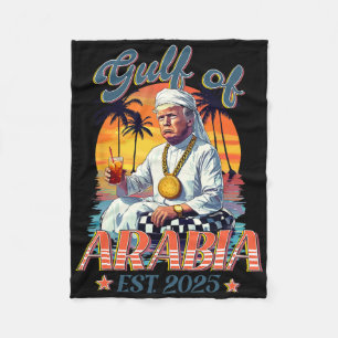 Couverture Polaire Golfe D'Arabie Est 2025 Drôle Trump Vintage Arabia