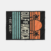 Couverture Polaire Golfe De L'Amérique Sunset &amp; Palm Trees Retro (Devant (Horizontal))