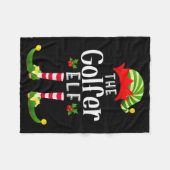 Couverture Polaire Golfer Christmas Elf Matching Pajama X-mas Party  (Devant (Horizontal))