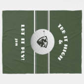 Couverture Polaire Golfeur Tee It High Monogrammé Vert Sports Personn (Devant (Horizontal))