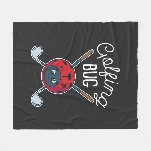 Couverture Polaire Golfing Bug Cute Sports Extérieurs Golf Gag Nouvea (Devant (Horizontal))