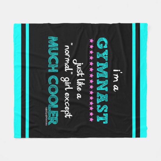 Couverture Polaire Golly filles - je suis un gymnaste (Devant (Horizontal))