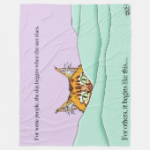 Couverture Polaire Good Morning Ornage Chat amusant (Devant)