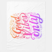 Couverture Polaire Good Vibes Only Script Badge (Devant)