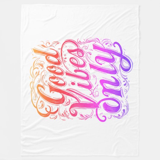 Couverture Polaire Good Vibes Only Script Badge (Devant)