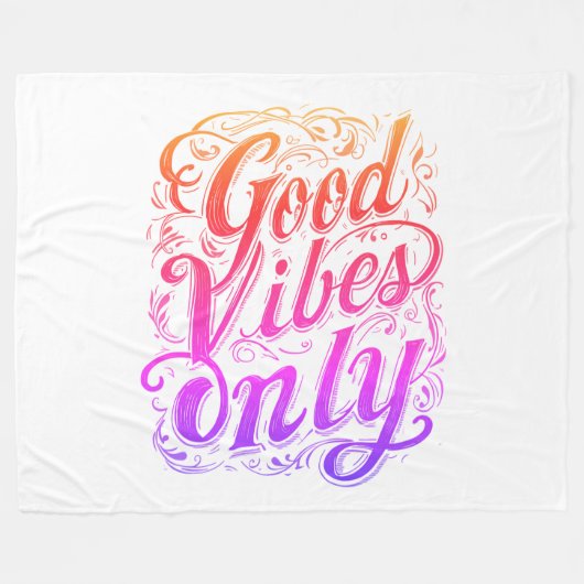 Couverture Polaire Good Vibes Only Script Badge (Devant (Horizontal))