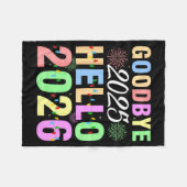 Couverture Polaire Goodbye 2025 Hello 2026 Christmas Lights Happy New (Devant (Horizontal))