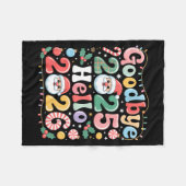 Couverture Polaire Goodbye 2025 Hello 2026 Christmas New Year Gift  (Devant (Horizontal))