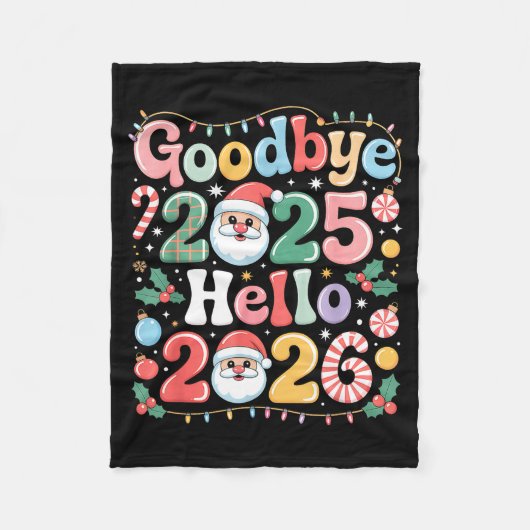 Couverture Polaire Goodbye 2025 Hello 2026 Christmas New Year Gift  (Devant)