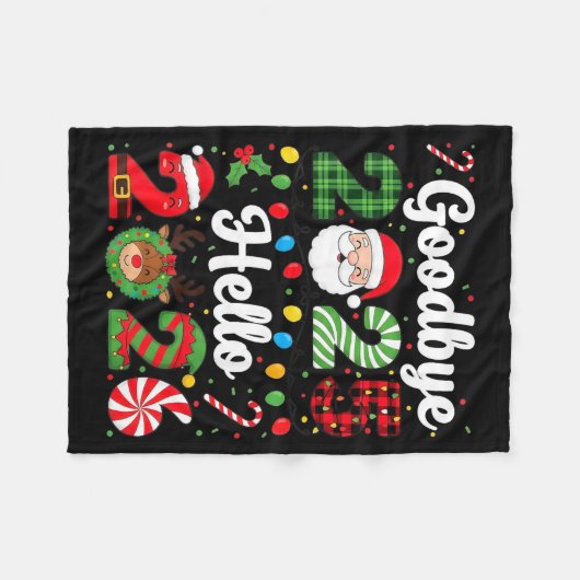 Couverture Polaire Goodbye 2025 Hello 2026 Happy New Year Countdown P (Devant (Horizontal))