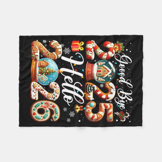 Couverture Polaire Goodbye 2025 Hello 2026 Happy New Year's Eve Chris (Devant (Horizontal))