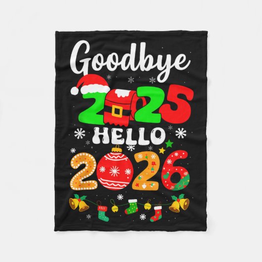 Couverture Polaire Goodbye 2025 Hello 2026 Happy New Year's Eve Chris (Devant)
