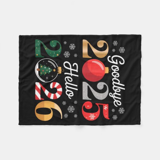 Couverture Polaire Goodbye 2025 Hello 2026 Happy New Year's Eve Chris (Devant (Horizontal))