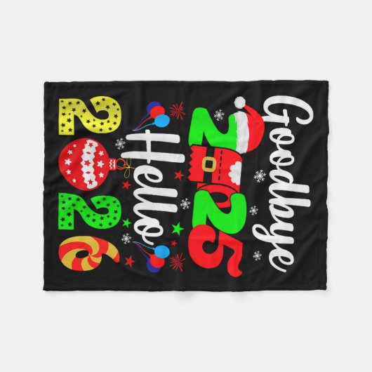 Couverture Polaire Goodbye 2025 Hello 2026 Happy New Year's Eve Chris (Devant (Horizontal))