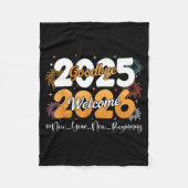 Couverture Polaire Goodbye 2025 Welcome 2026 Happy New Year Design Ce (Devant)